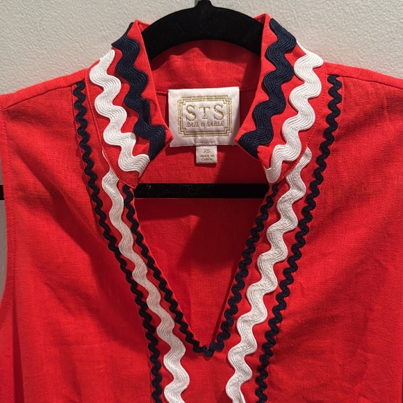 Sail to Sable Classic Linen Blend Tunic Dress XS - Picture 3 of 6